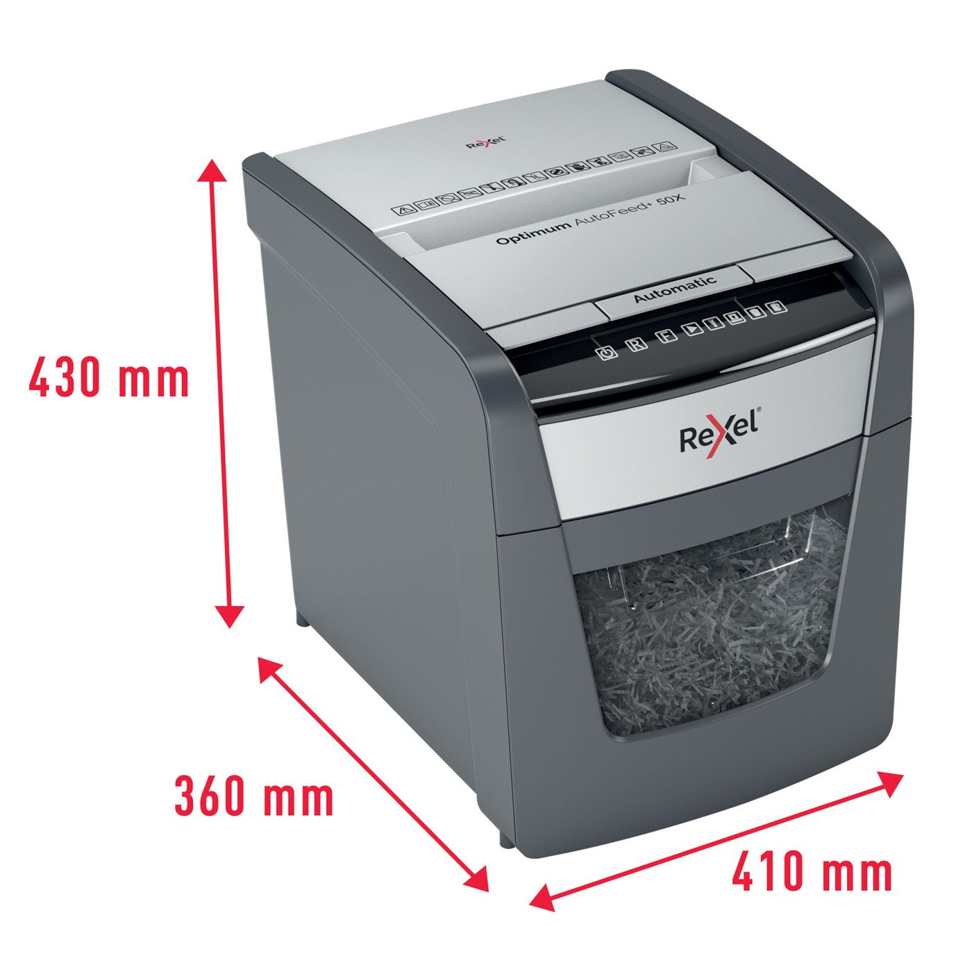 Rexel Optimum AutoFeed+ 50X Makuleringsmaskin Cross-cut A4