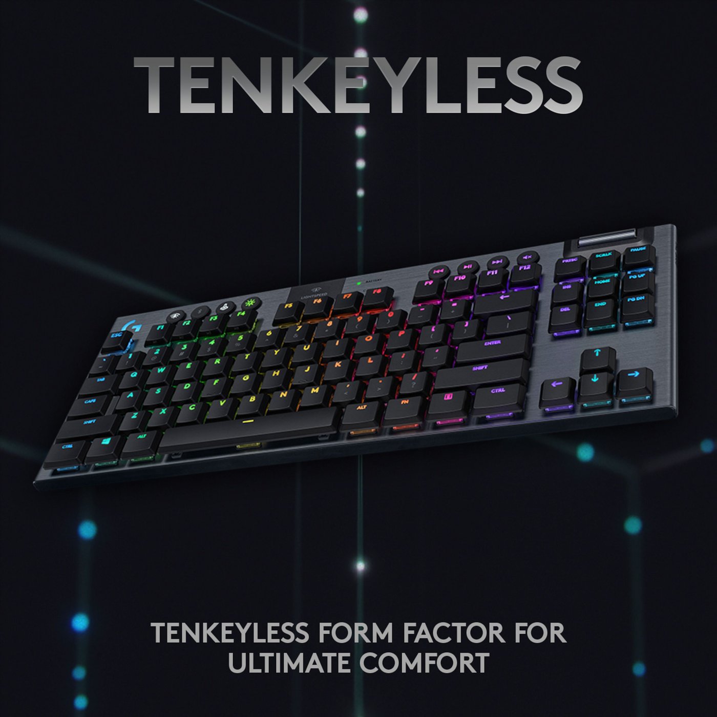 Logitech G 915 TKL Mekanisk tastatur GL Clicky Svart