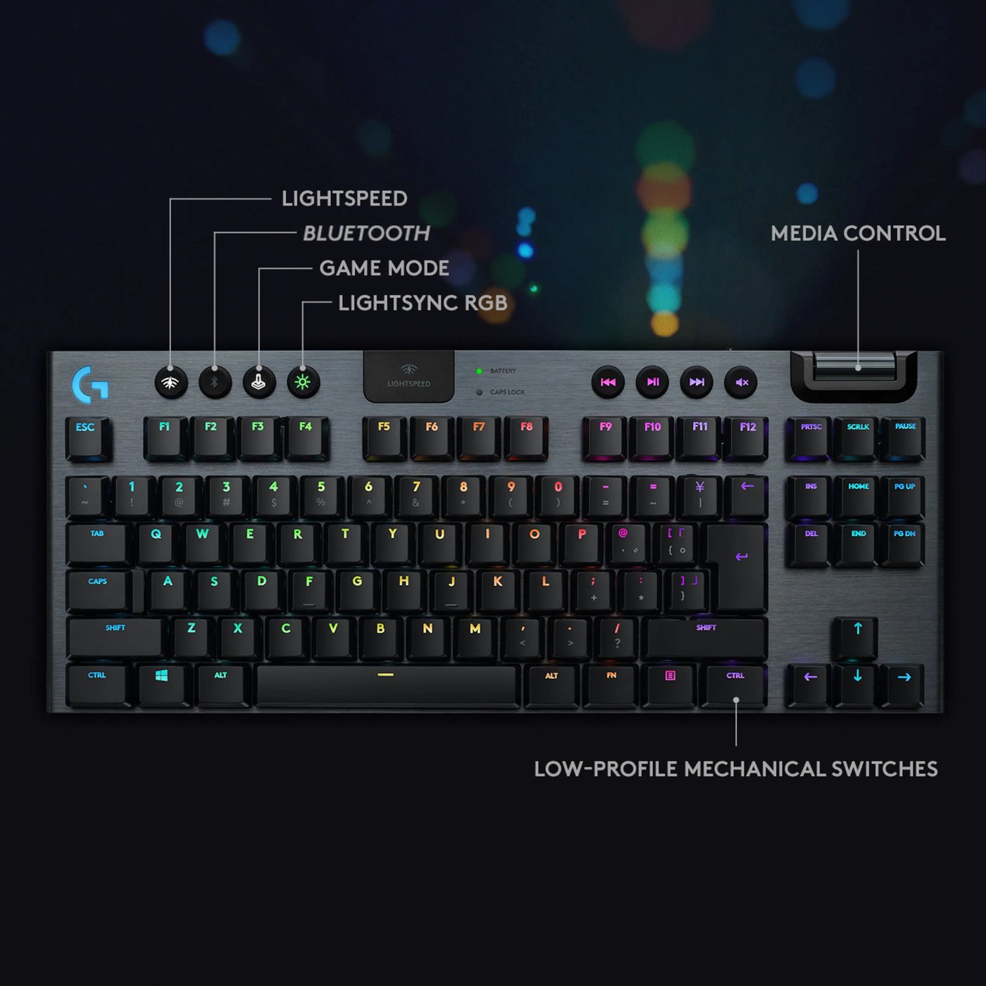 Logitech G 915 TKL Mekaniskt tangentbord GL Clicky Svart