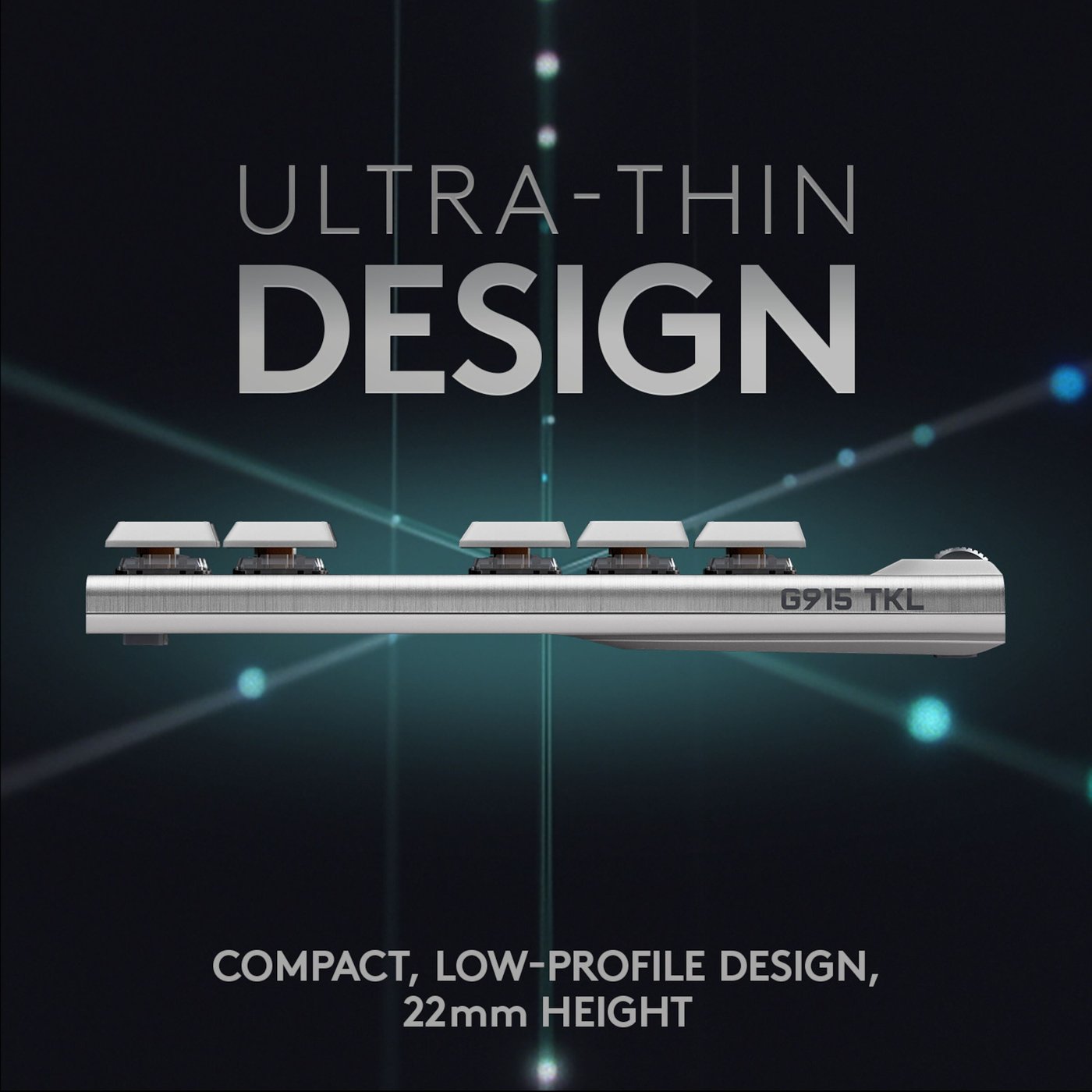 Logitech G 915 TKL Mekanisk tastatur GL Tactile Vit