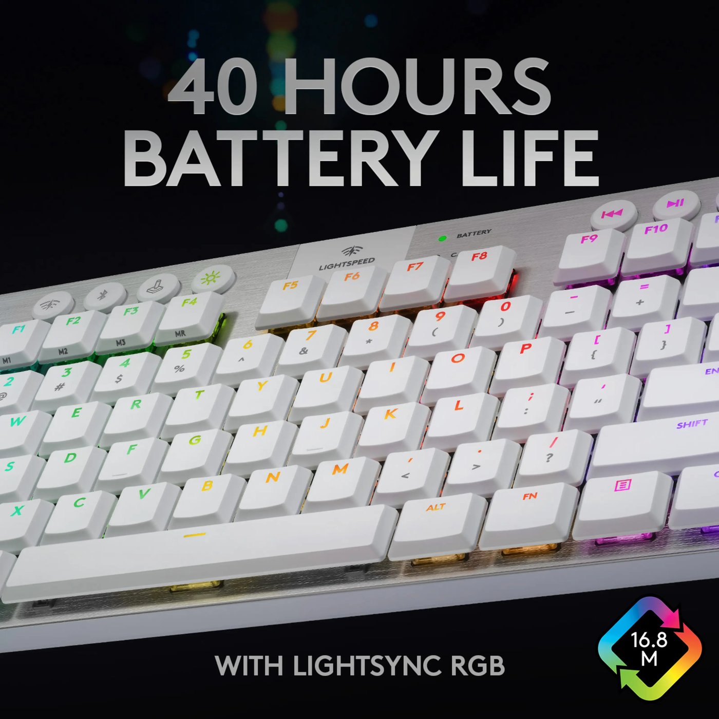 Logitech G 915 TKL Mekanisk tastatur GL Tactile Vit