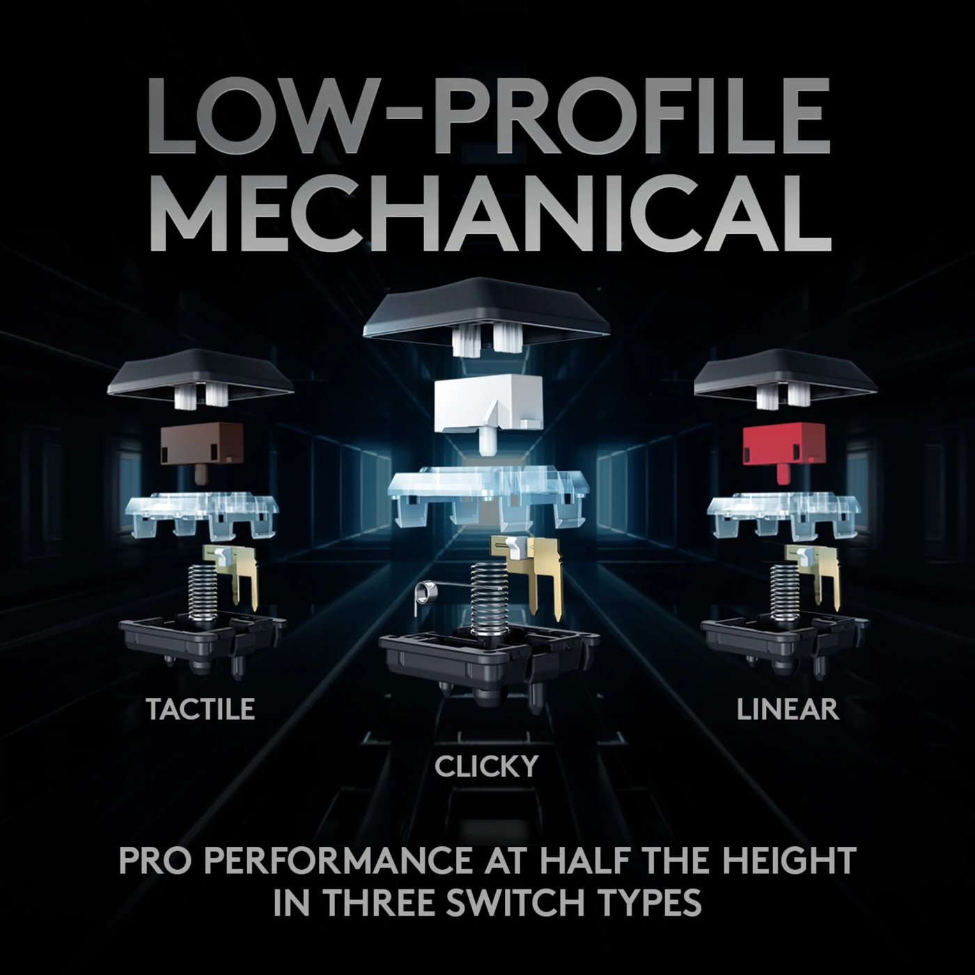 Logitech G 915 TKL Mekanisk tastatur GL Tactile Vit