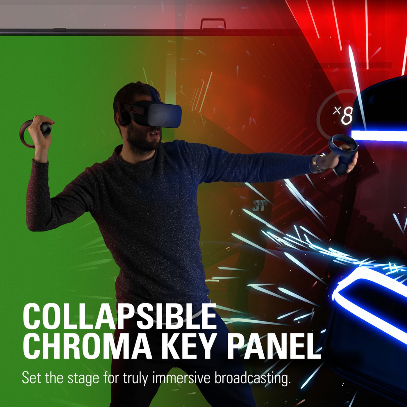 Elgato Green Screen med sammenleggbart stativ