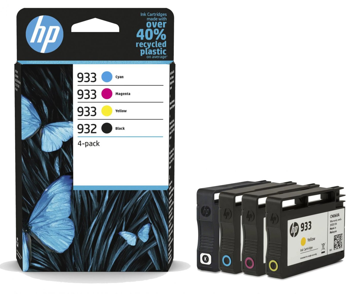 HP 932 og 933 Blekkpatroner 4-pk.