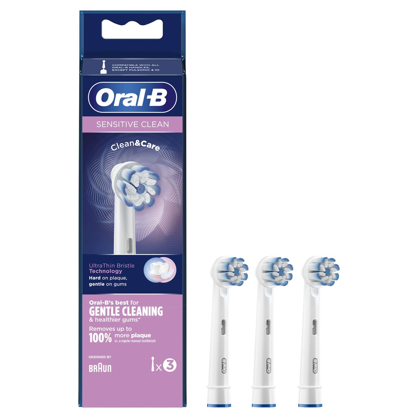 Oral-B Sensitive Clean & Care Tandborsthuvud 3-pack
