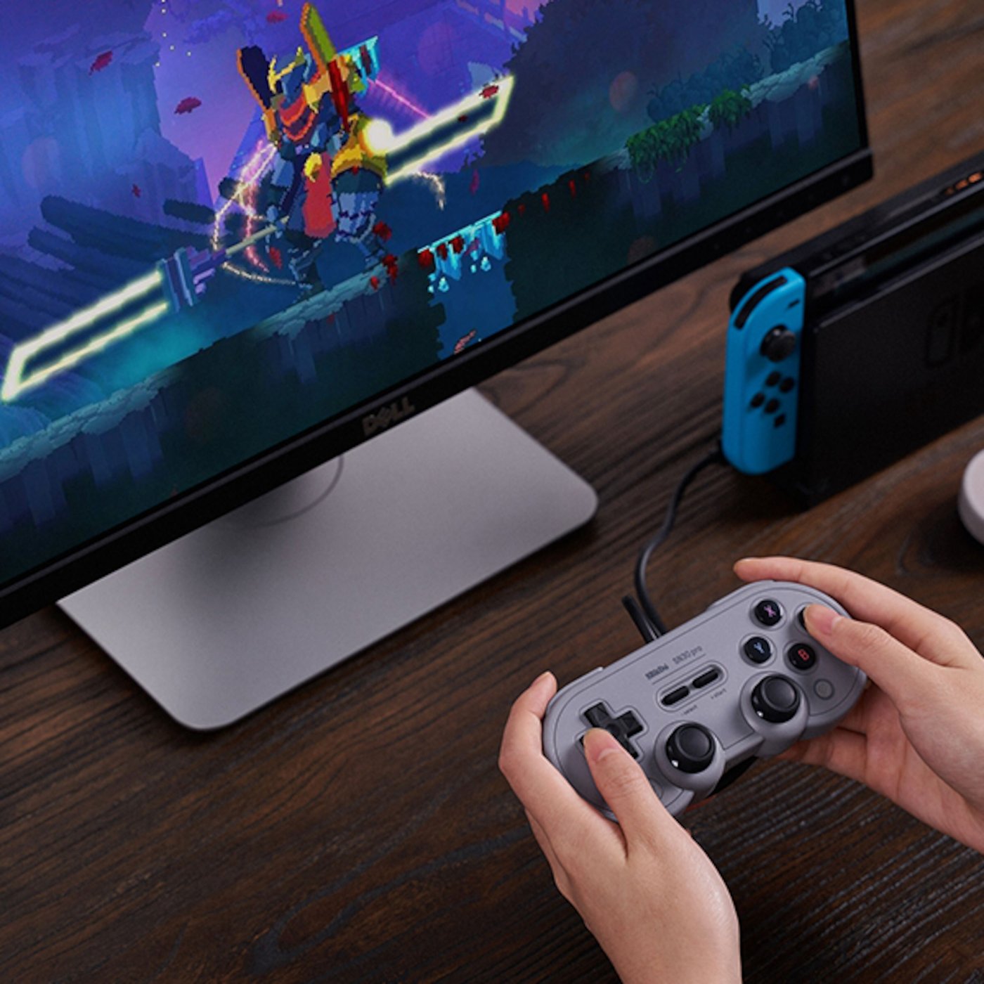 8Bitdo SN30 Pro Håndkontroller med USB-tilkobling Grå