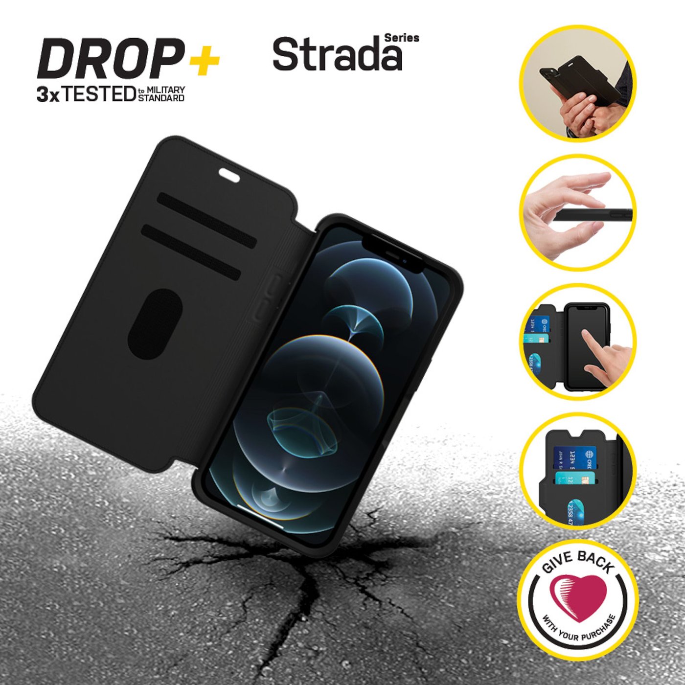 Otterbox Strada Robust lommebokdeksel for iPhone 12 og 12 Pro