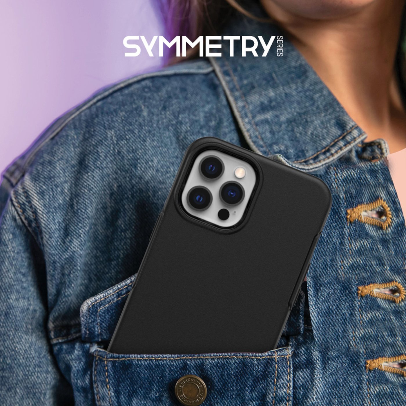 Otterbox Symmetry Tåligt skal för iPhone 12 och 12 Pro Svart