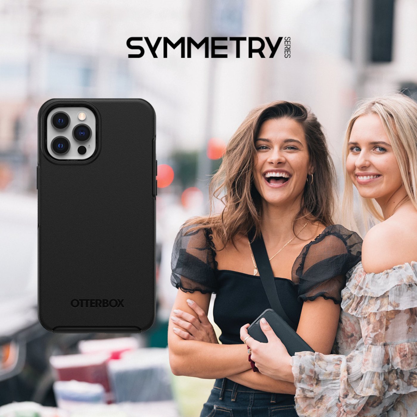 Otterbox Symmetry Tåligt skal för iPhone 12 och 12 Pro Svart