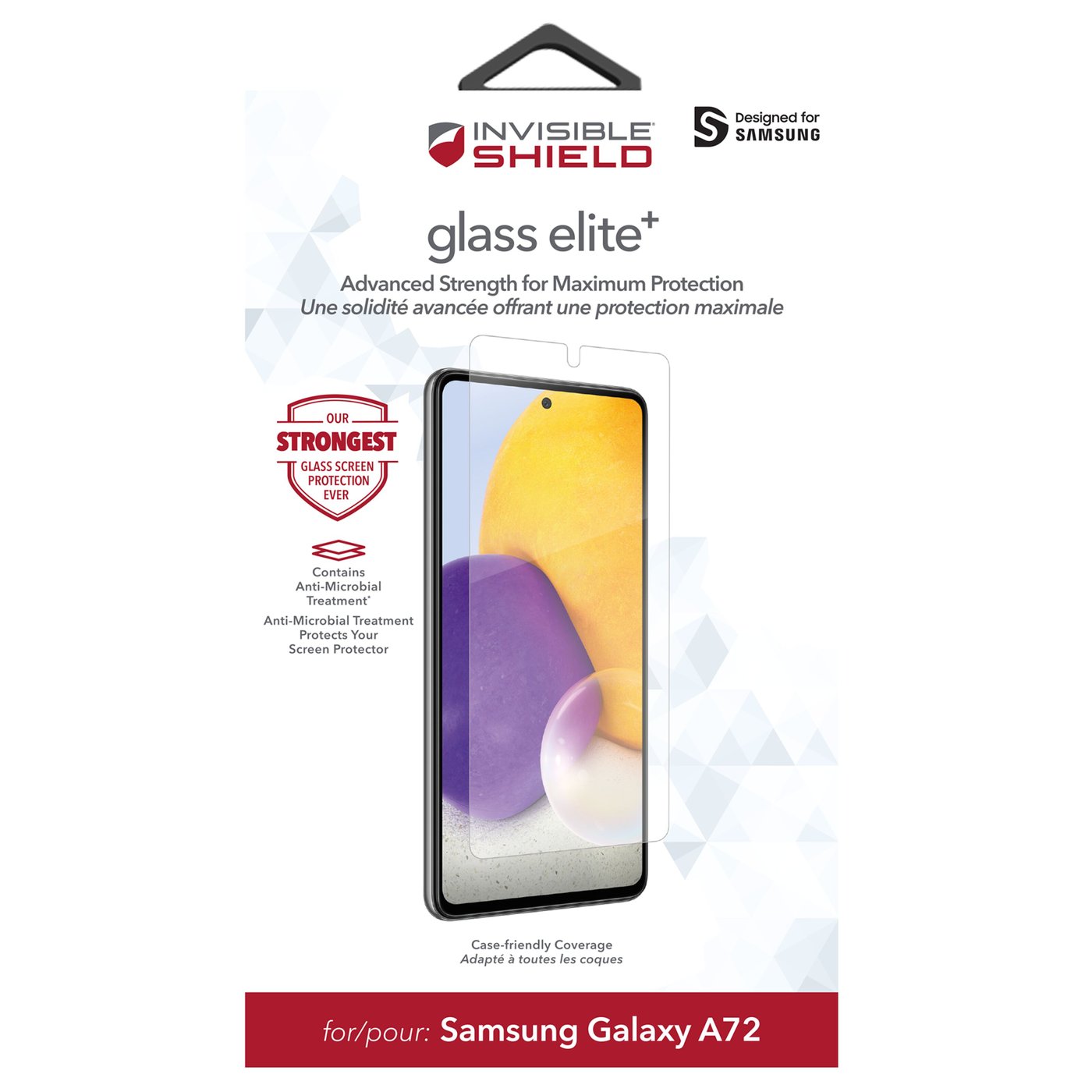Invisible Shield Glass Elite + Skjermbeskytter for Galaxy A72