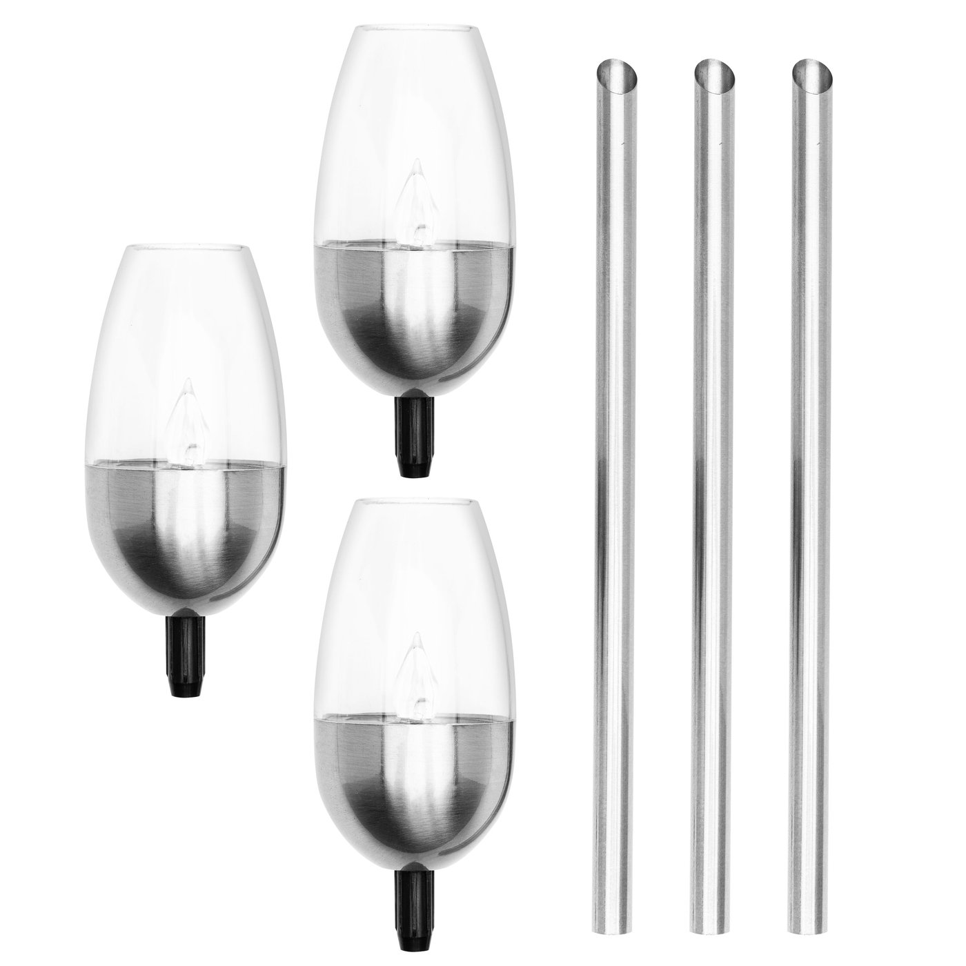 Rubicson Solcelledrevet fakkel 3-pk.