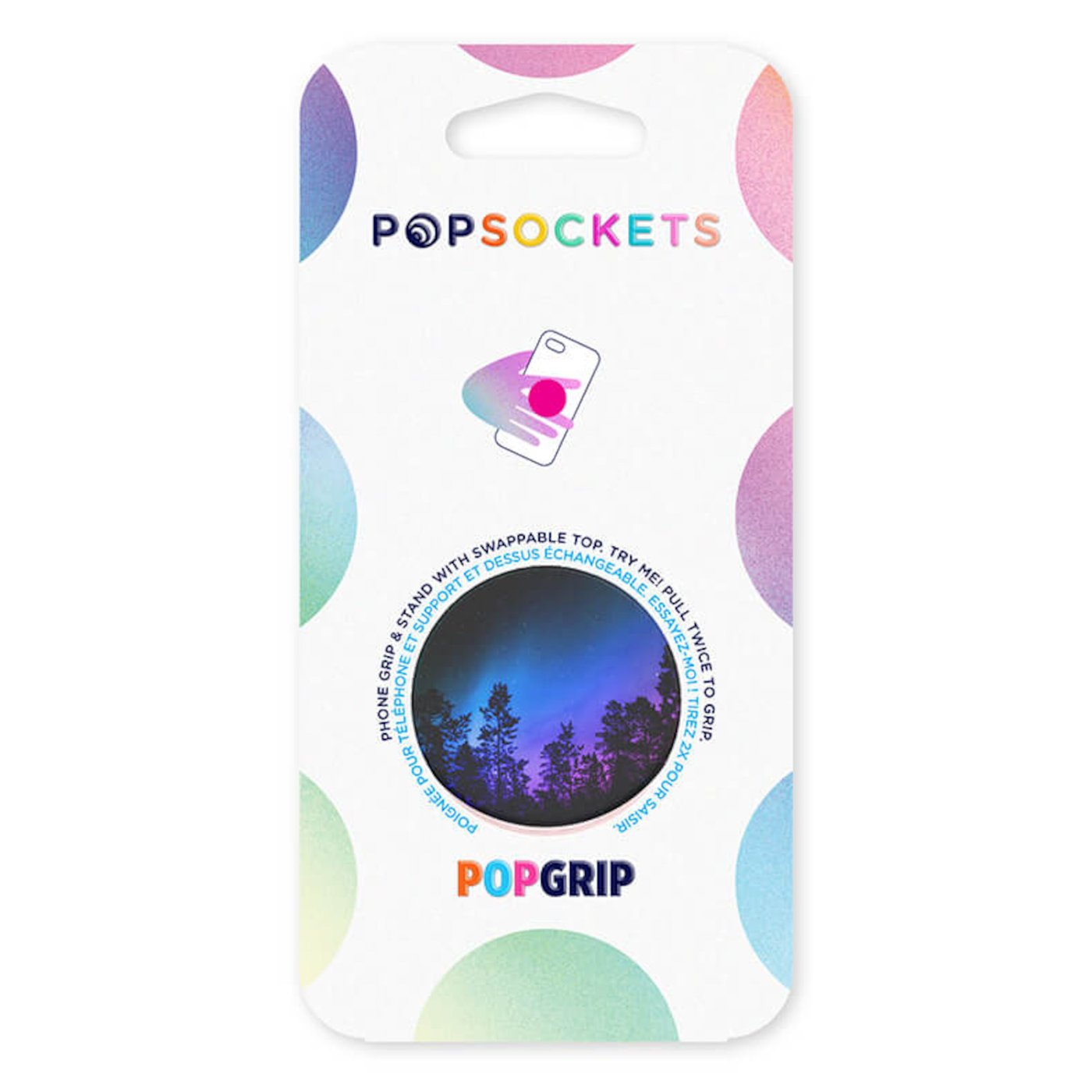 Popsockets Avtakbart grep for mobil Aurora Woods