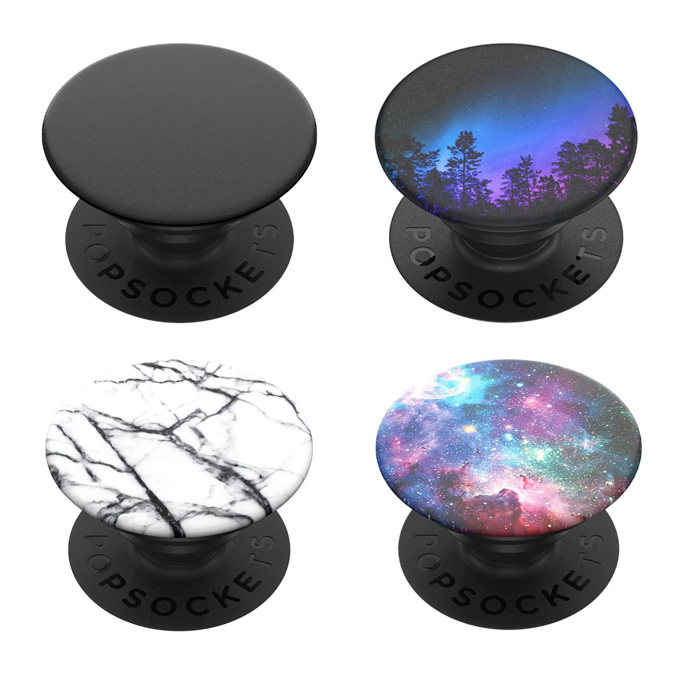 Popsockets Avtagbart grepp för mobil Svart