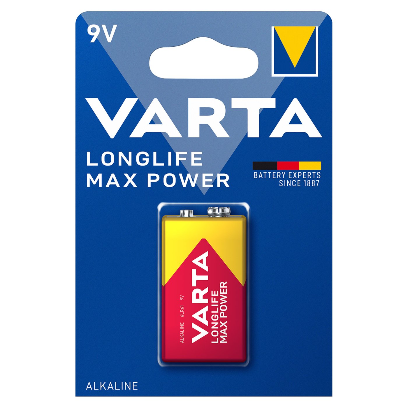 Varta Longlife Power Alkaliskt 9 V-batteri 1-pack