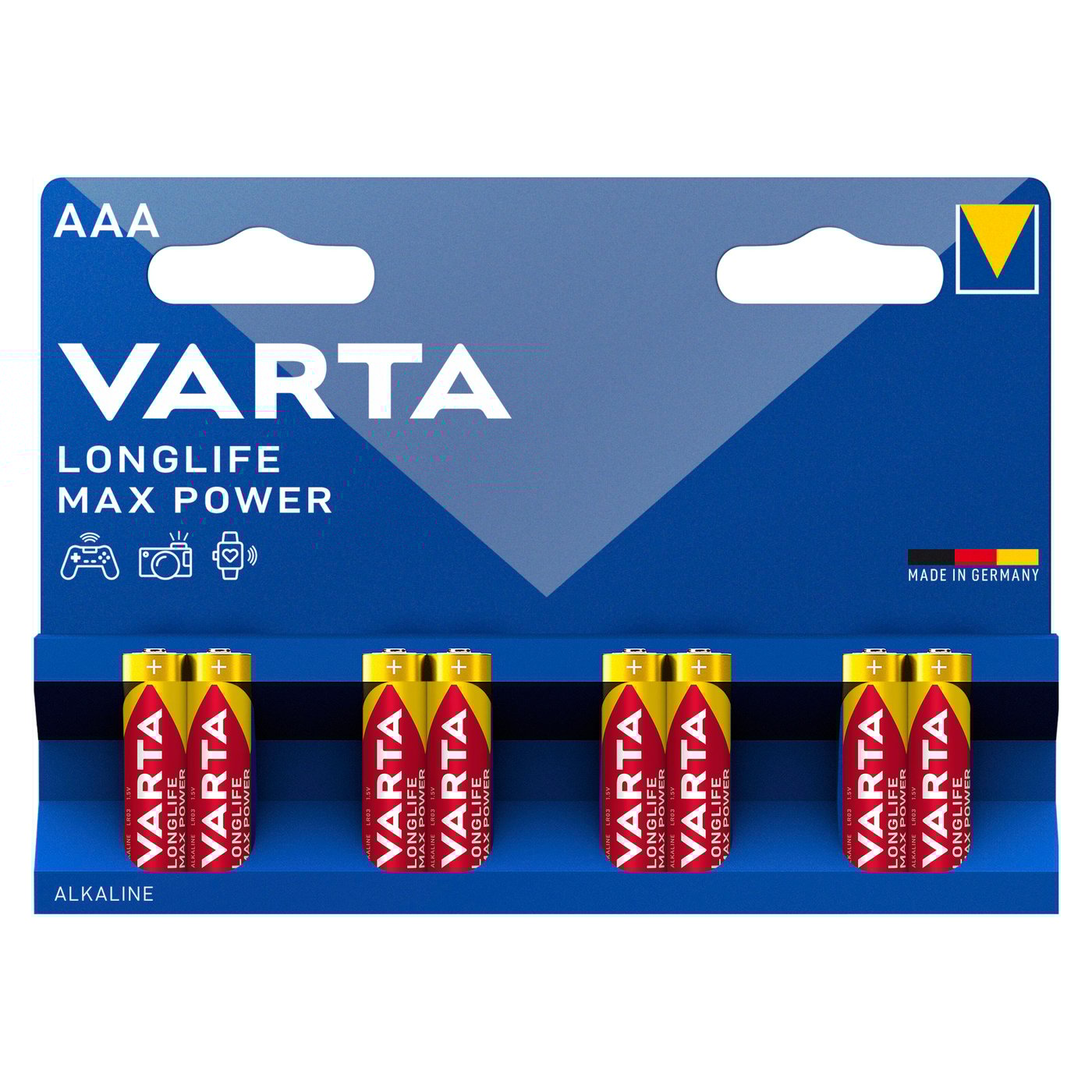 Varta Longlife Max Power AAA-batterier 8-pk.