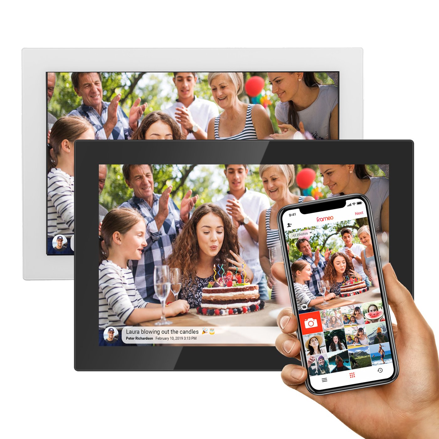 Denver Frameo Digital fotoram 10,1” med wifi Svart