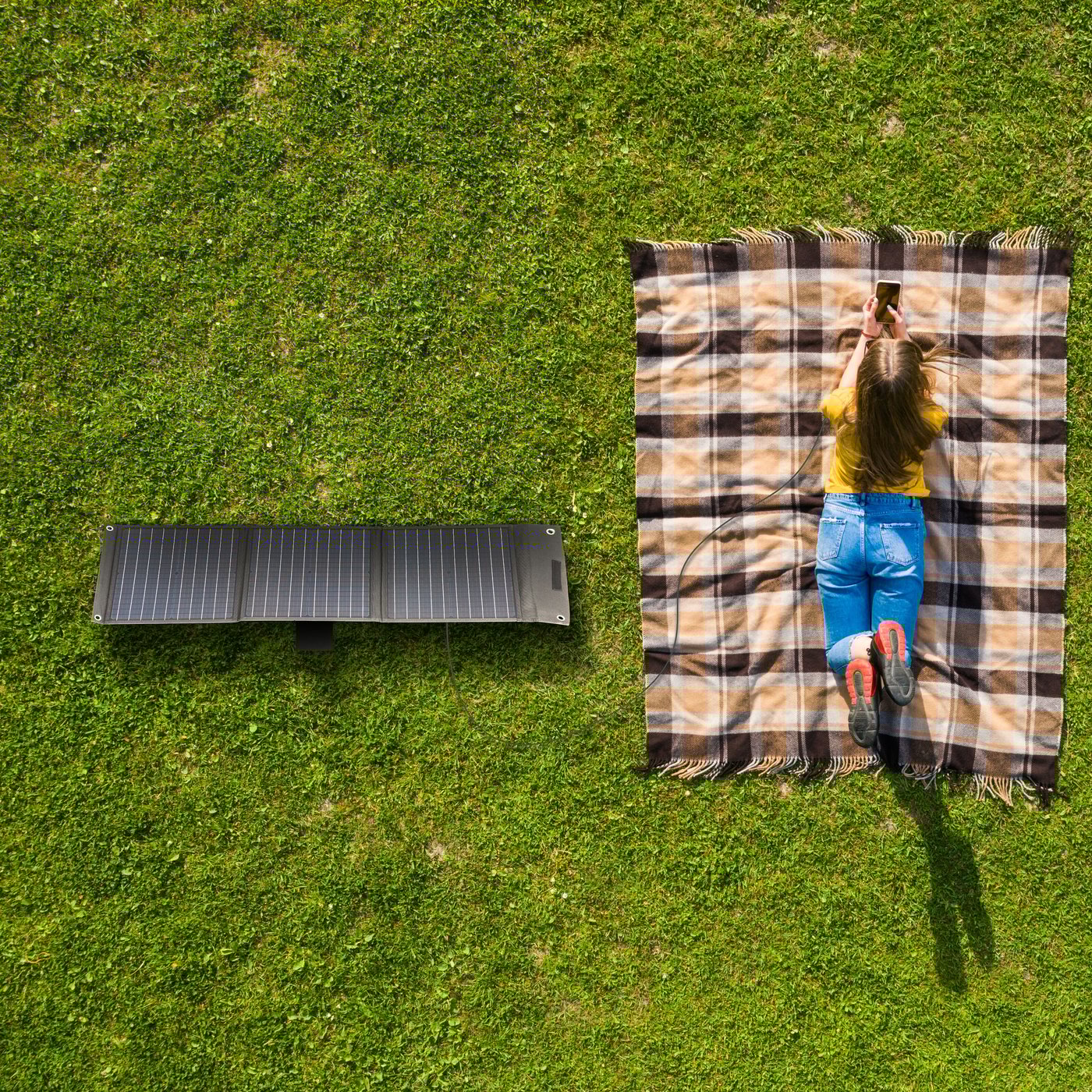 Luxorparts Portabelt solpanel 50 W