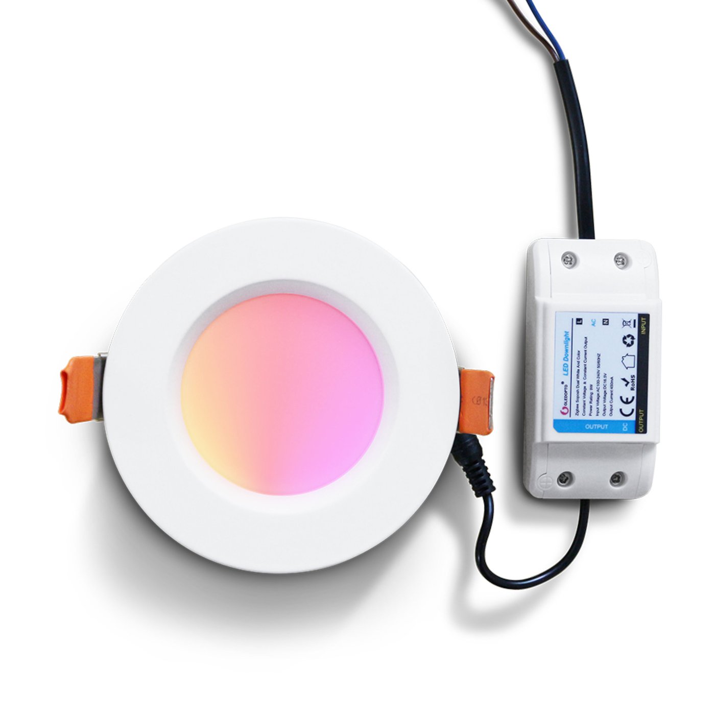 Gledopto Downlight RGB+CCT med Zigbee 9 W