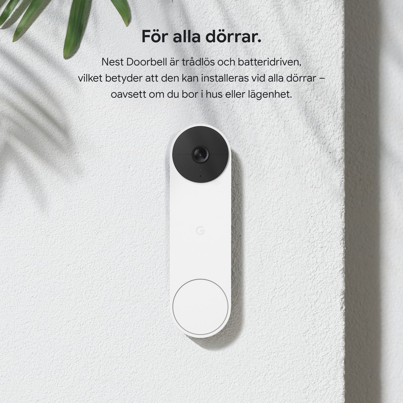 Google Nest Doorbell (batteri) Dörrklocka med kamera