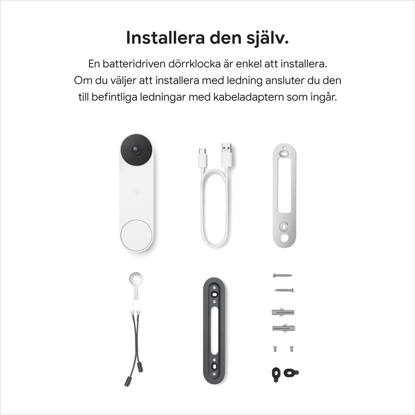 Google Nest Doorbell (batteri) Dörrklocka med kamera