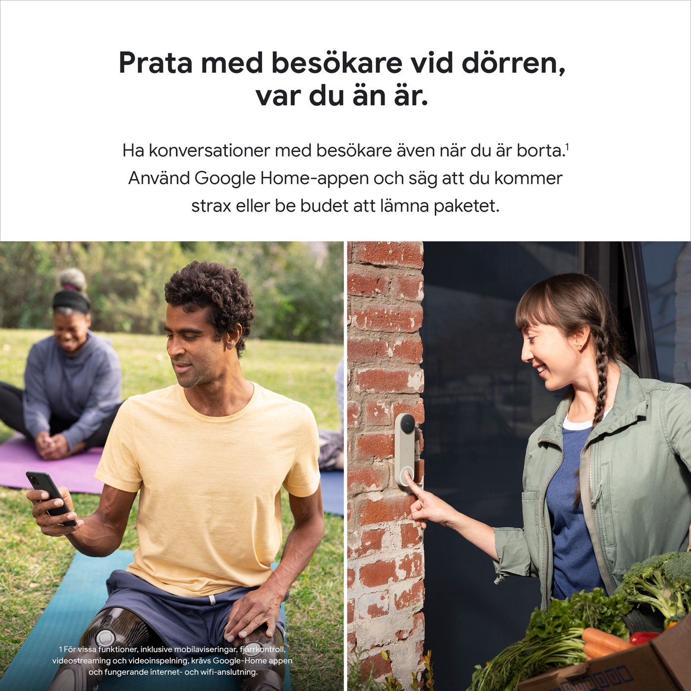 Google Nest Doorbell (batteri) Dörrklocka med kamera