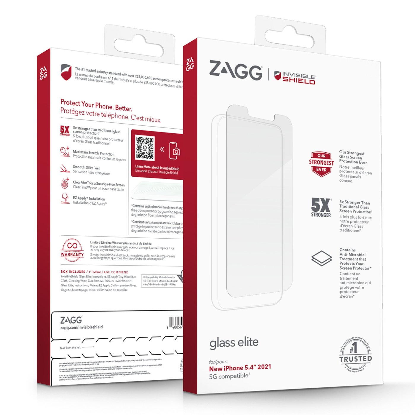 Invisible Shield Glass Elite + Skjermbeskytter for iPhone 13 Mini