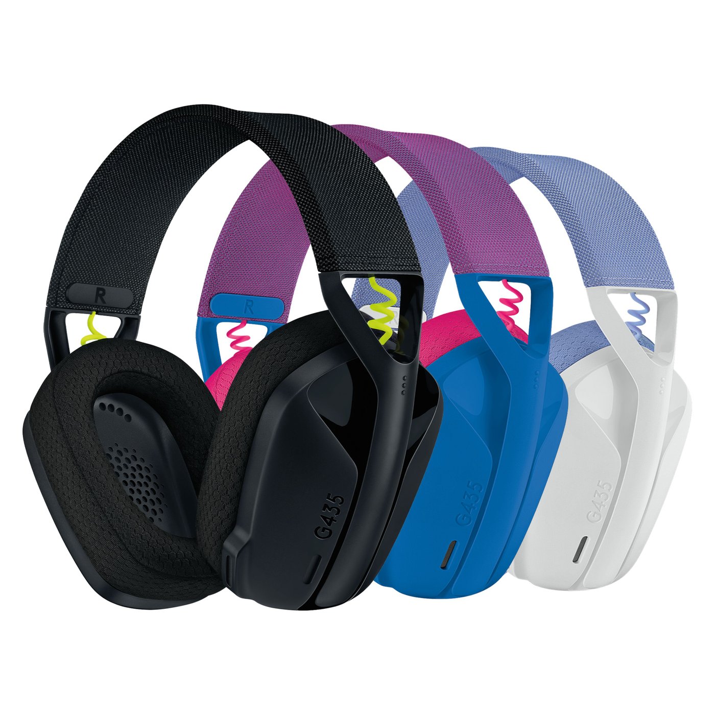 Logitech G 435 Lightspeed Trådlöst gaming-headset Svart & Neongul