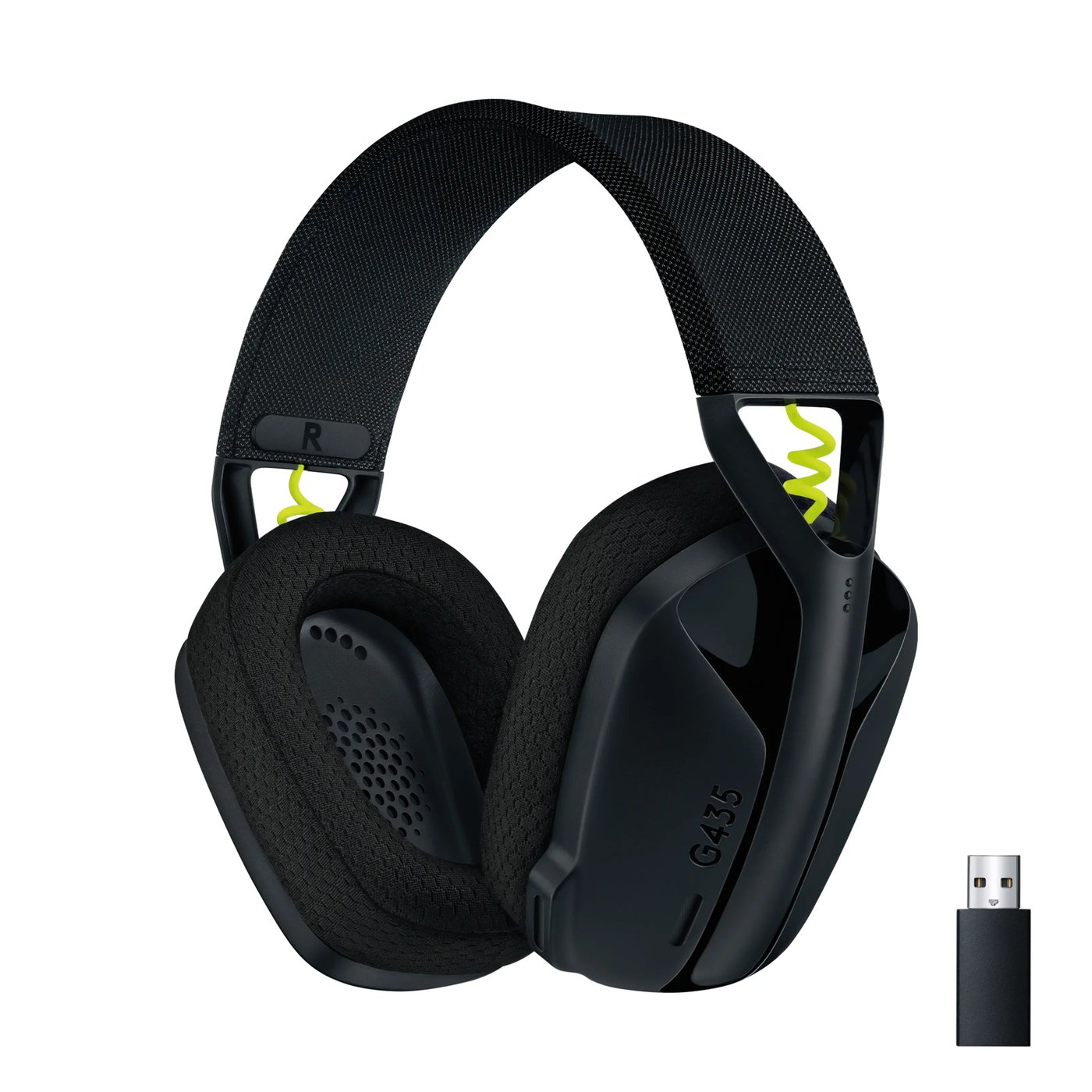 Logitech G 435 Lightspeed Trådløst gamingheadset Svart & Neongul
