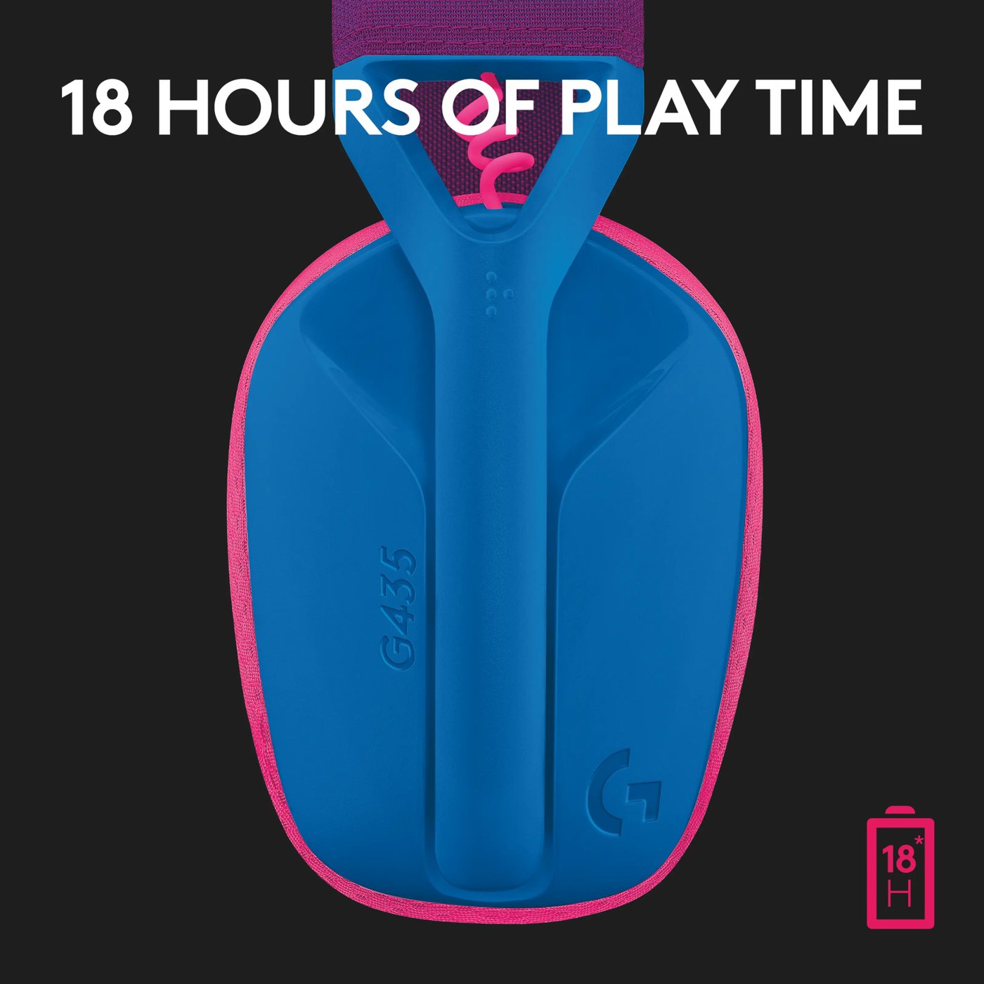 Logitech G 435 Lightspeed Trådløst gamingheadset Blå & Rosa
