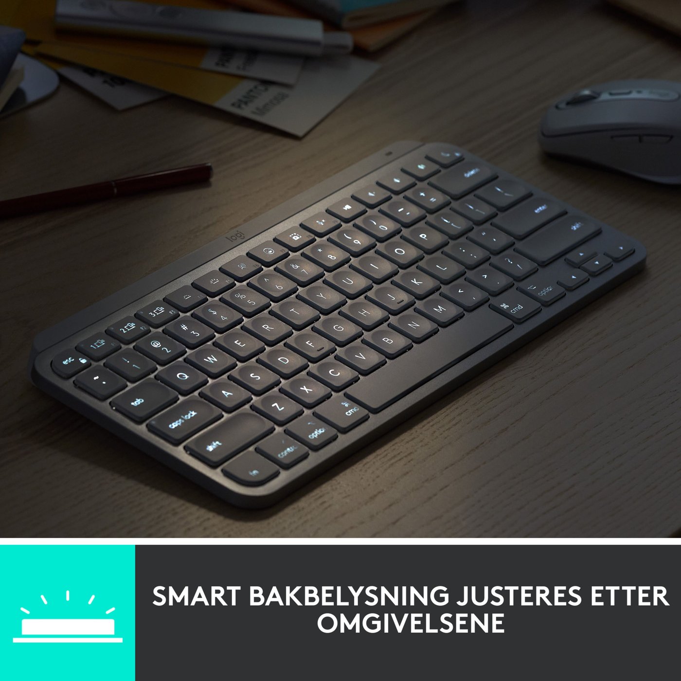 Logitech MX Keys Mini Trådløst tastatur Grå