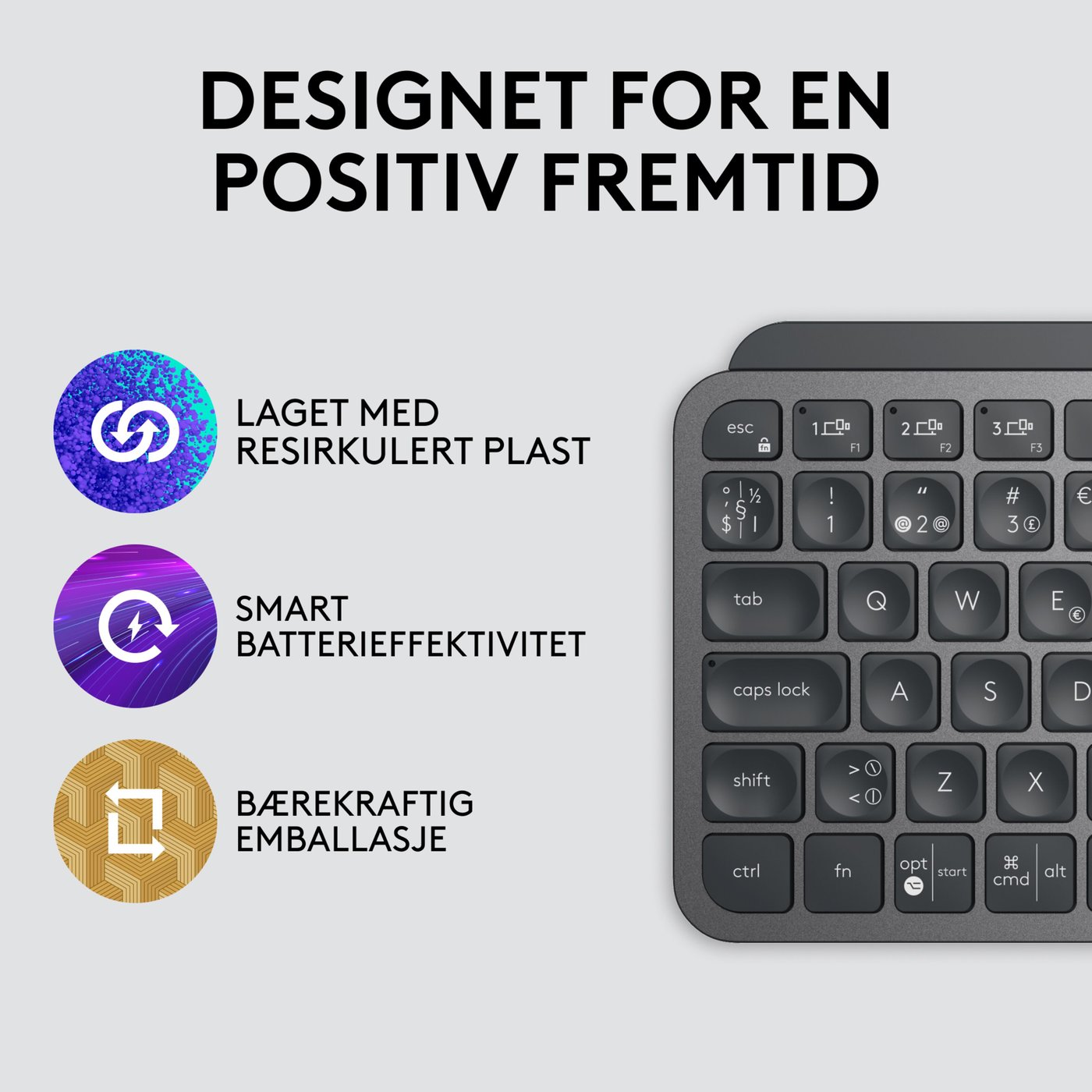 Logitech MX Keys Mini Trådløst tastatur Grå