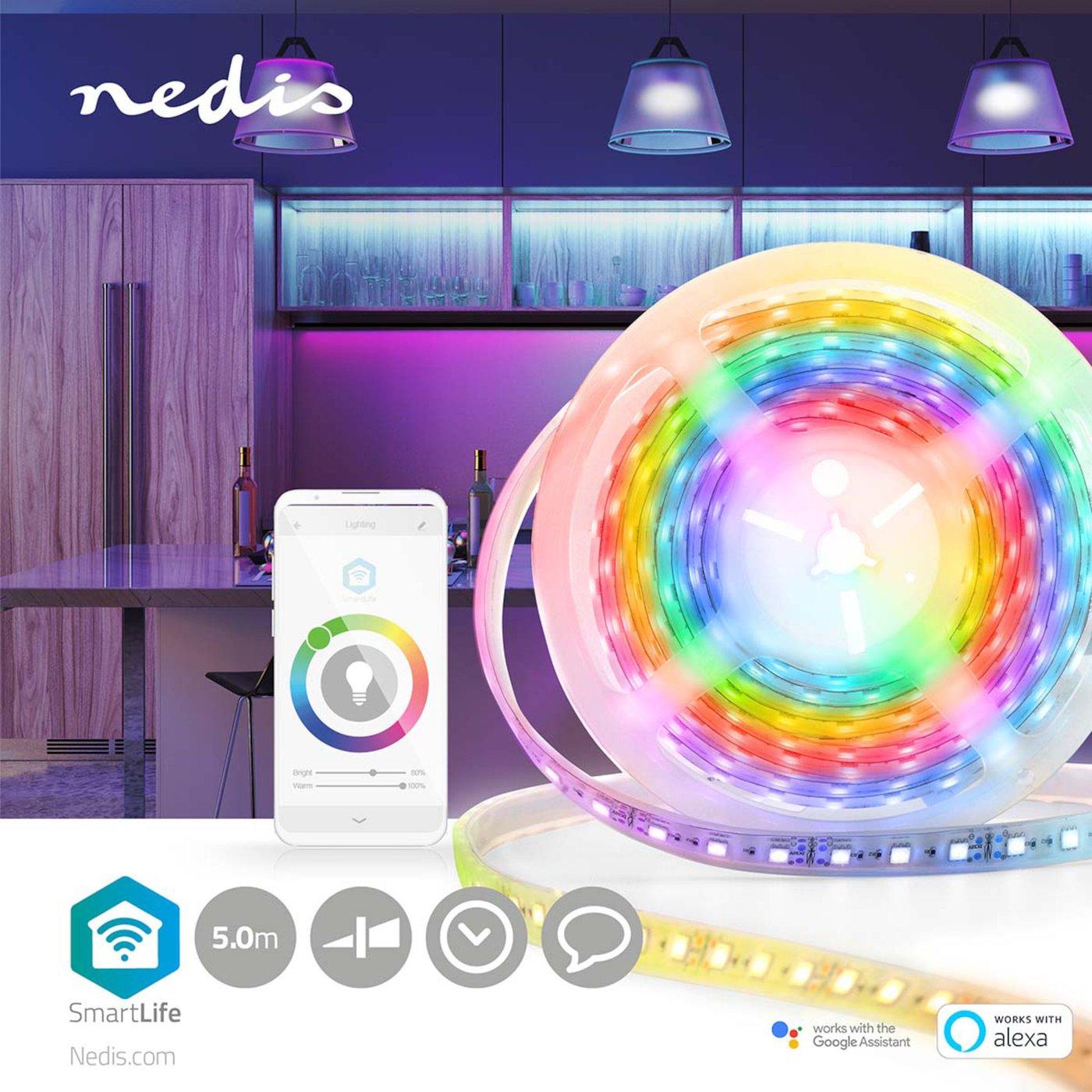 Nedis Smart LED-List Multicolor 5 m
