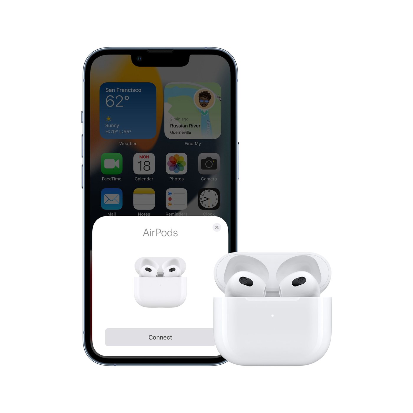 Apple AirPods (3. gen.) med MagSafe-ladeetui