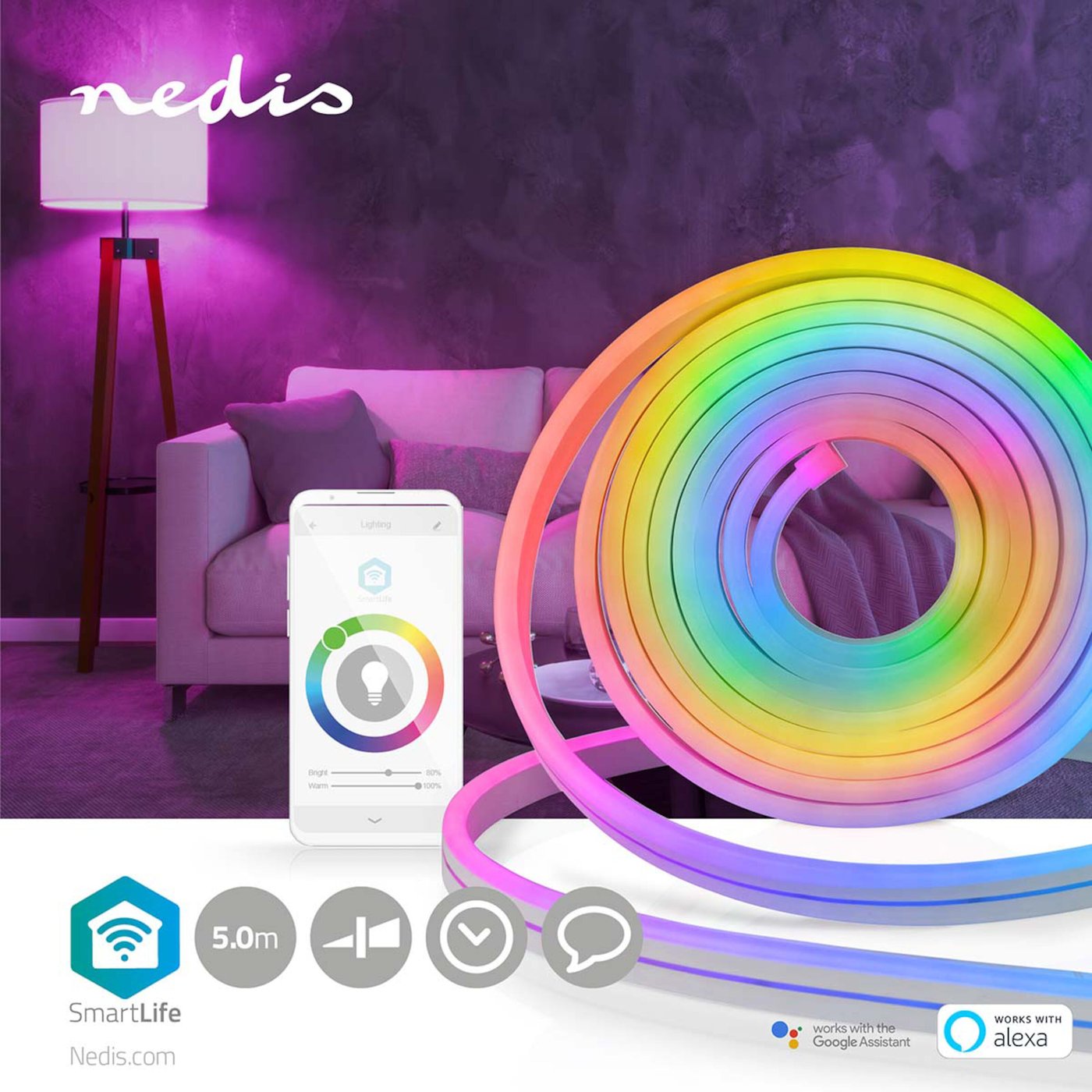 Nedis Smart Neon-list 5 m