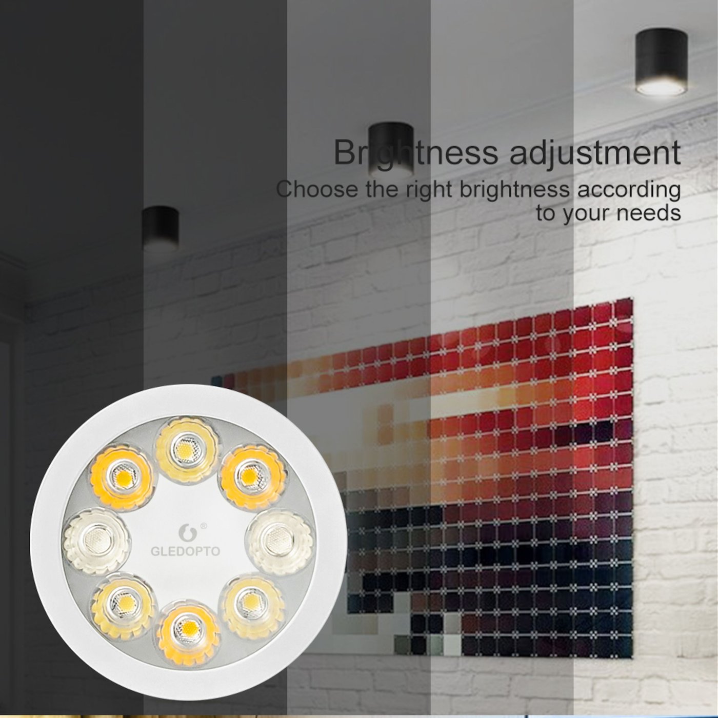 Gledopto Smart MR16 12 V LED-pære RGB+CCT 250 lm