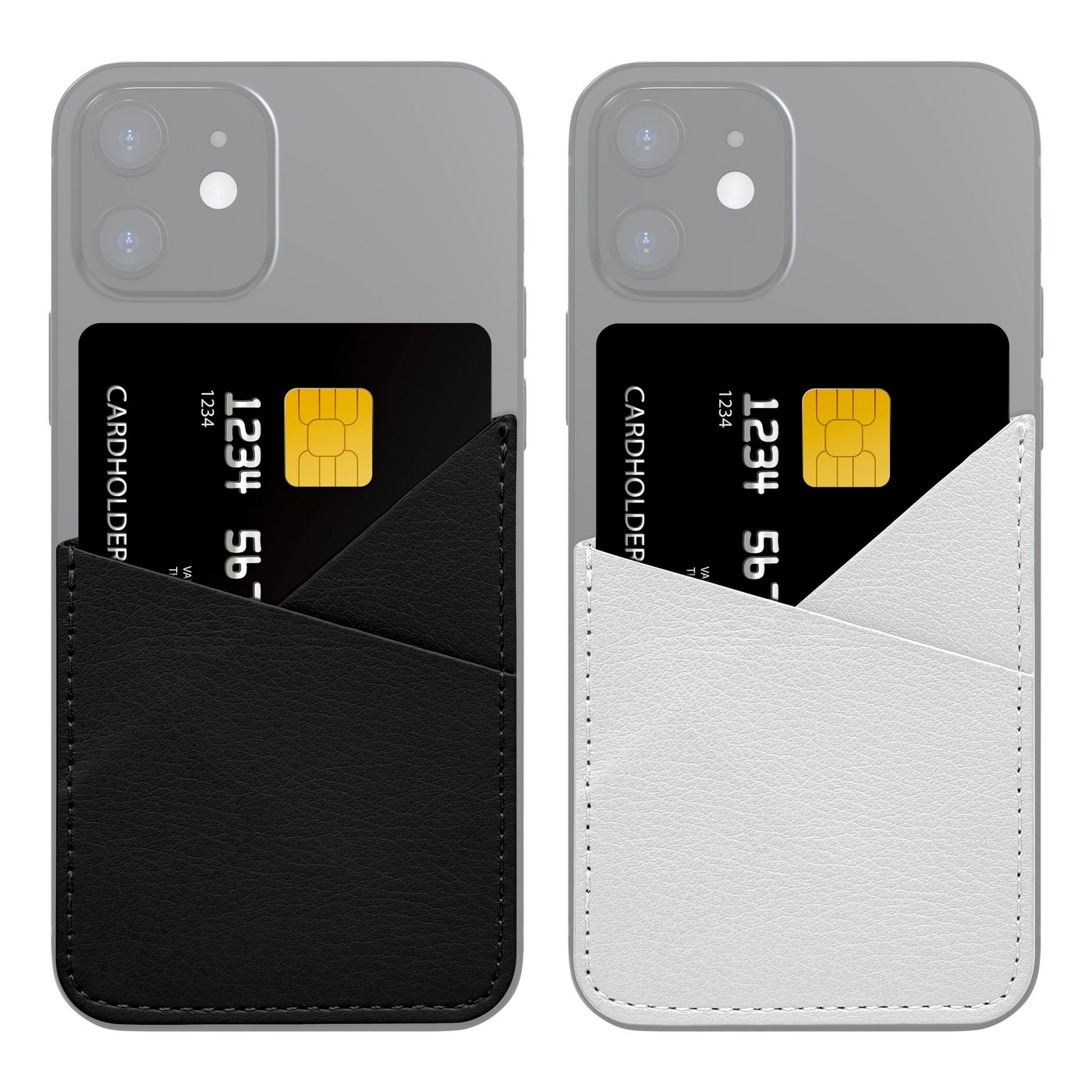 Linocell Självhäftande korthållare Svart