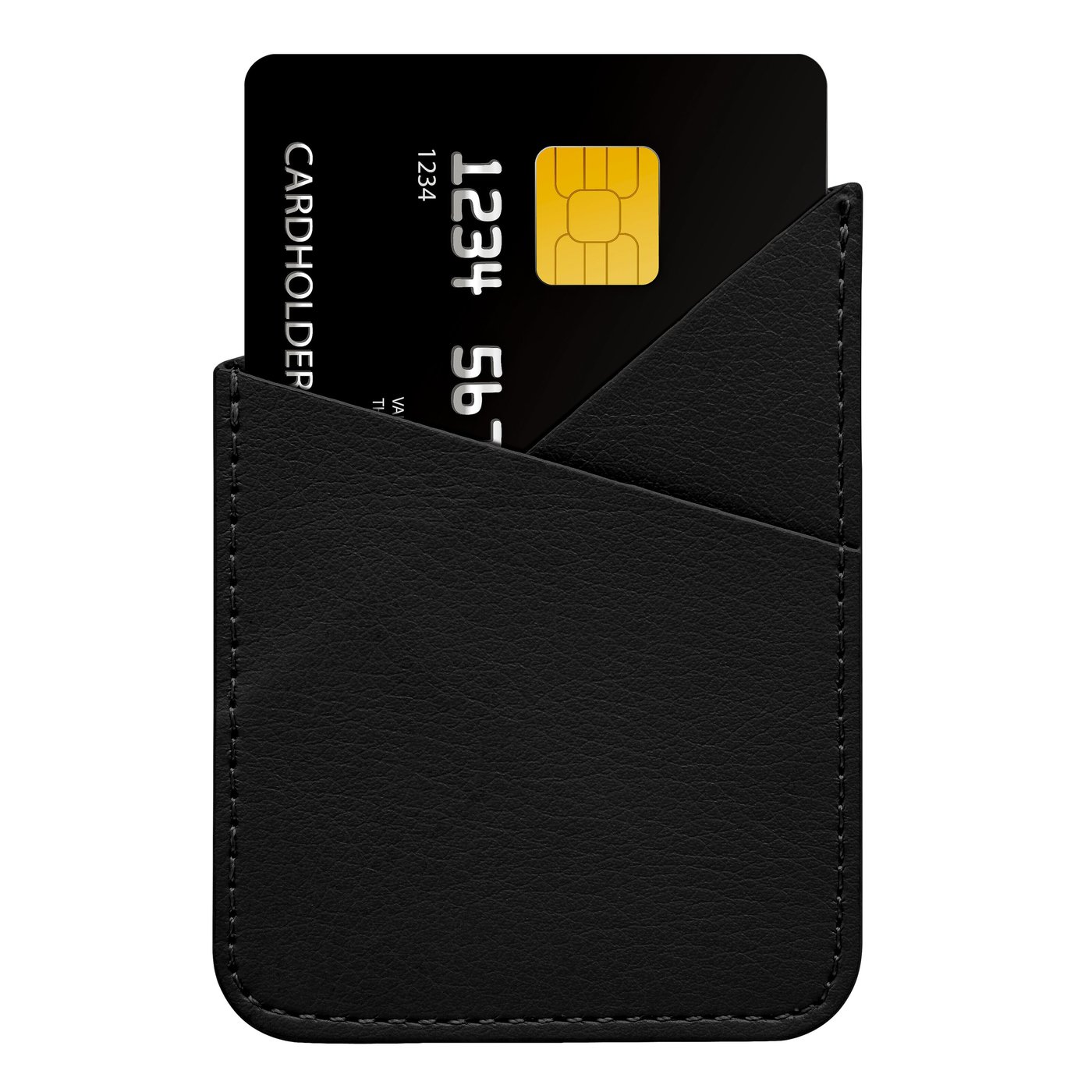 Linocell Självhäftande korthållare Svart