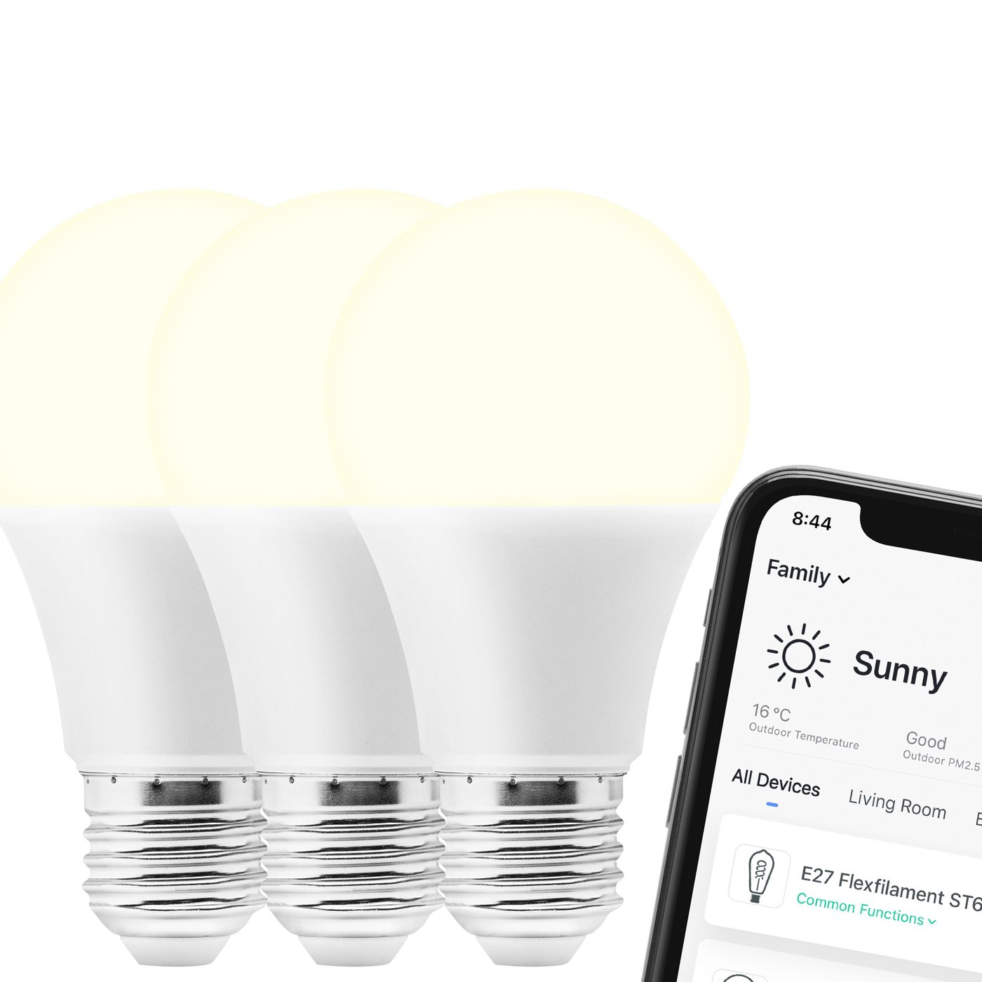 Cleverio Smart E27 LED-lampa 806 lm 3-pack
