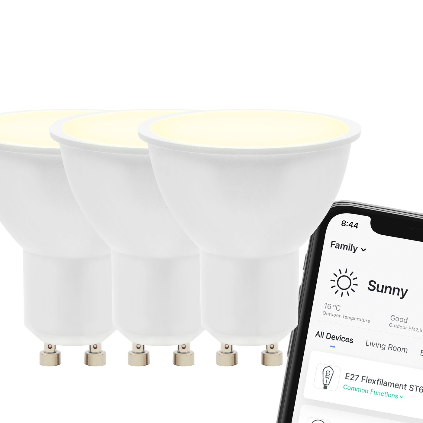 Cleverio Smart GU10 LED-lampa 400 lm 3-pack