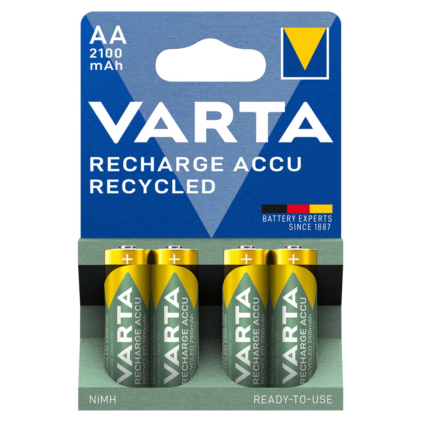 Varta Recharge Recycled AA-batterier 2100 mAh 4-pk.
