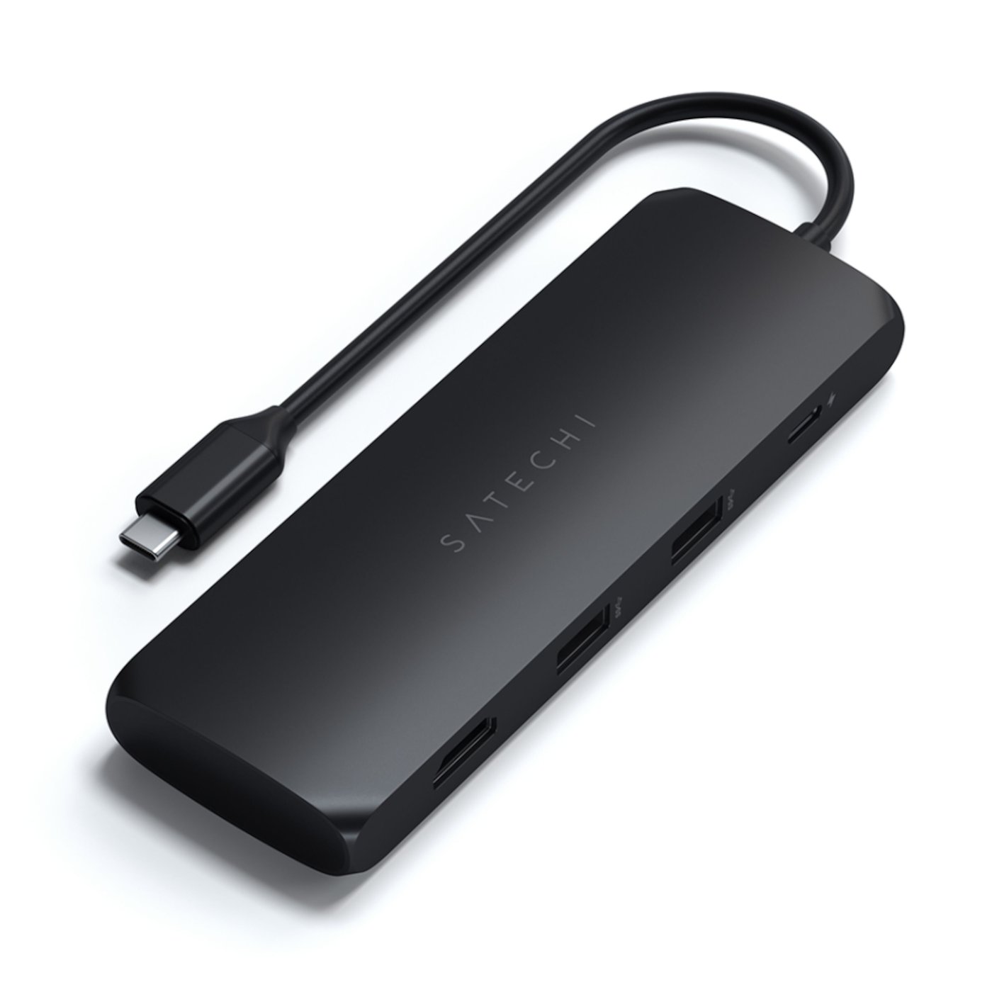 Satechi USB-C-multiadapter med SSD-plass Svart