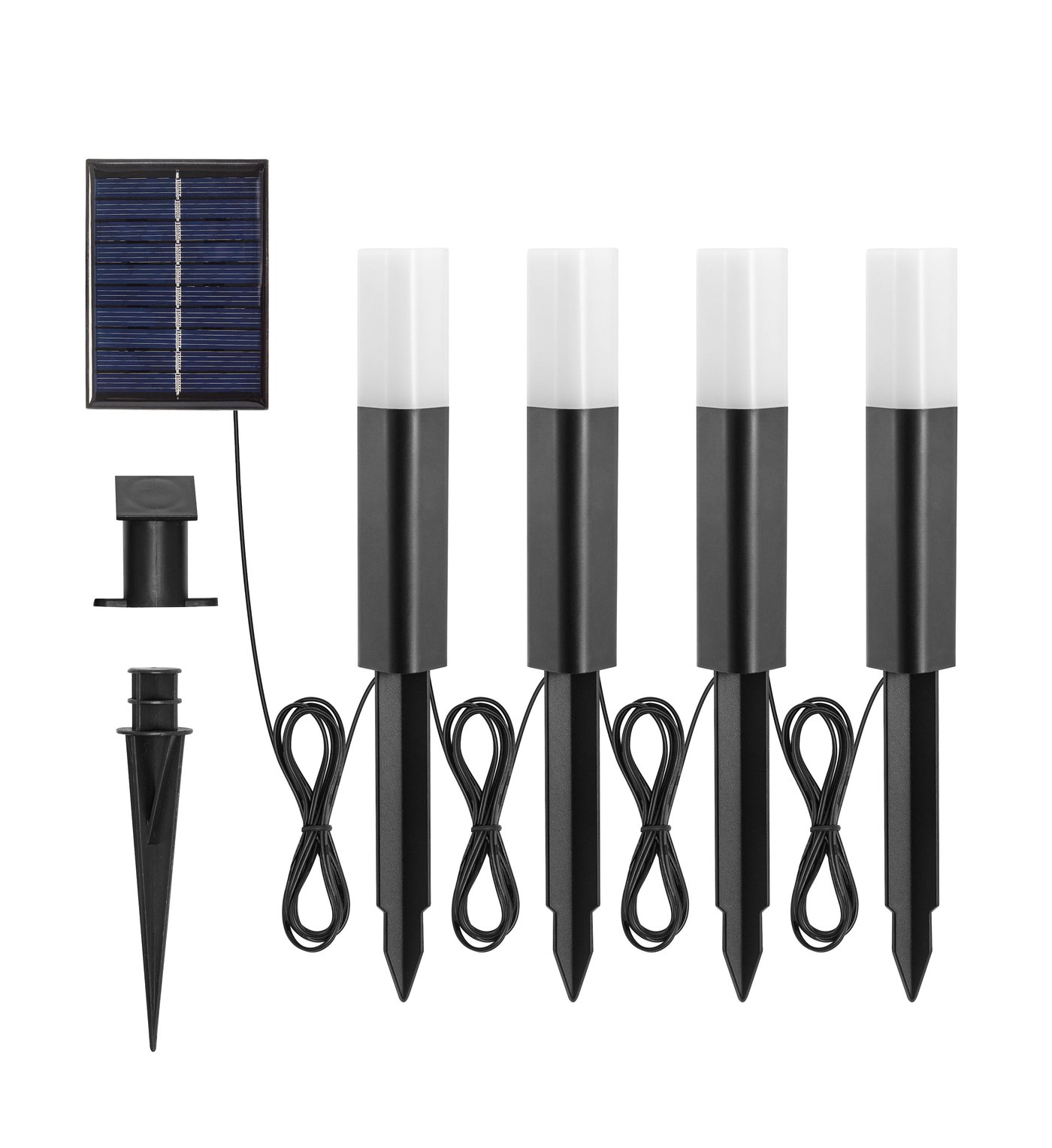 Luxorparts 125 Solcellsdriven pollare 4-pack