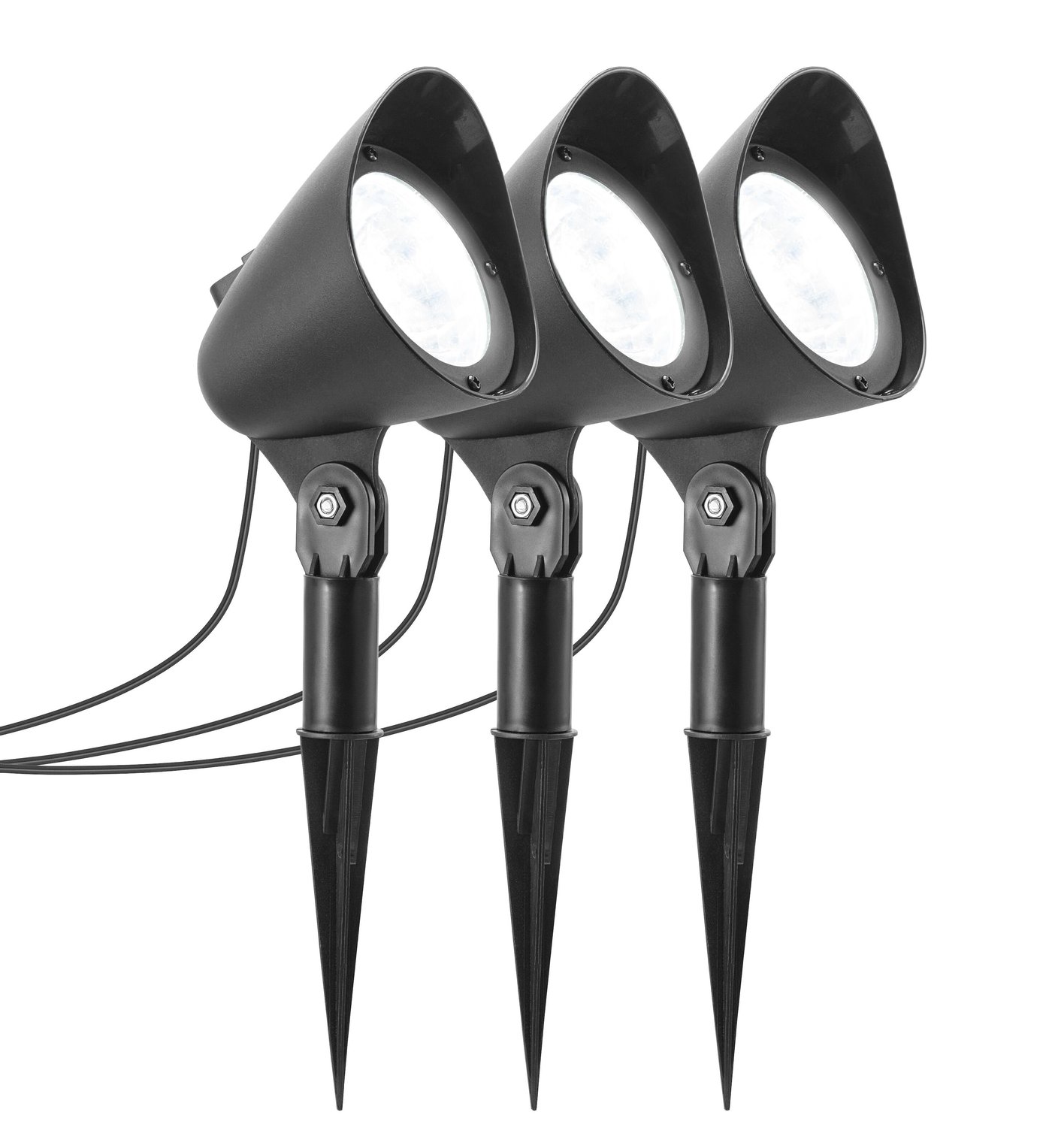 Luxorparts Solcelledrevet nattbelysning 3-pk.