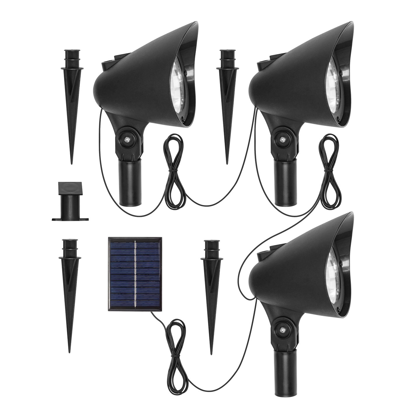 Luxorparts Solcelledrevet nattbelysning 3-pk.
