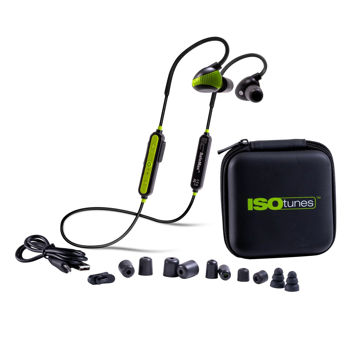 Isotunes Pro Aware EN352 Hörselskydd med Bluetooth Grön