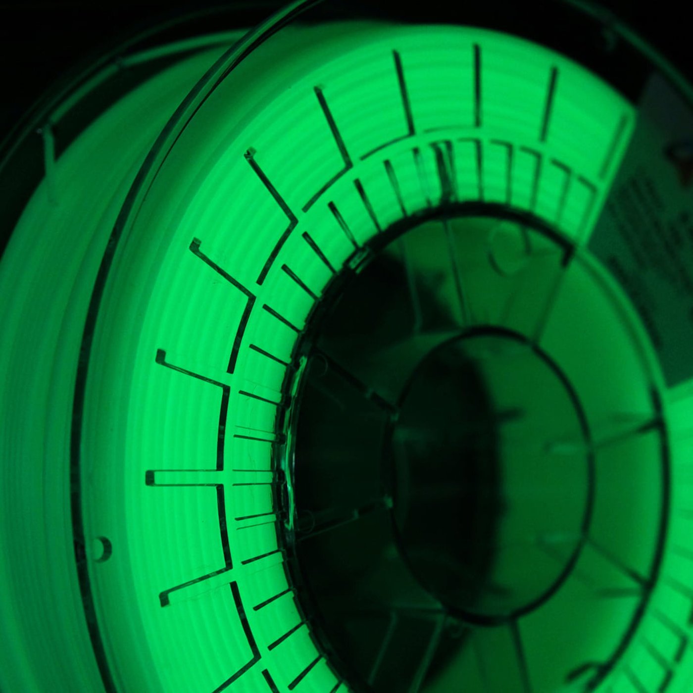 Addnorth E-PLA-filament for 3D-skriver 1,75 mm Dark Green selvlysende