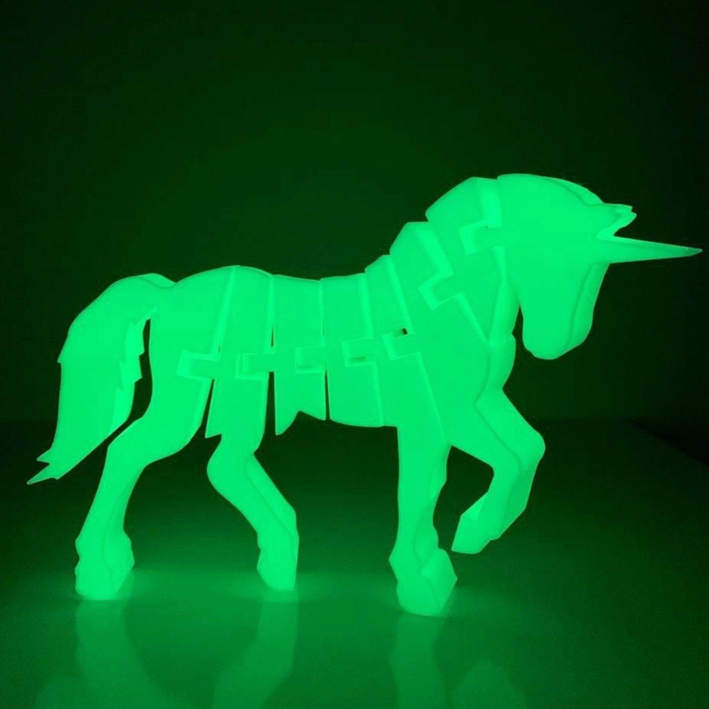 Addnorth E-PLA-filament for 3D-skriver 1,75 mm Dark Green selvlysende