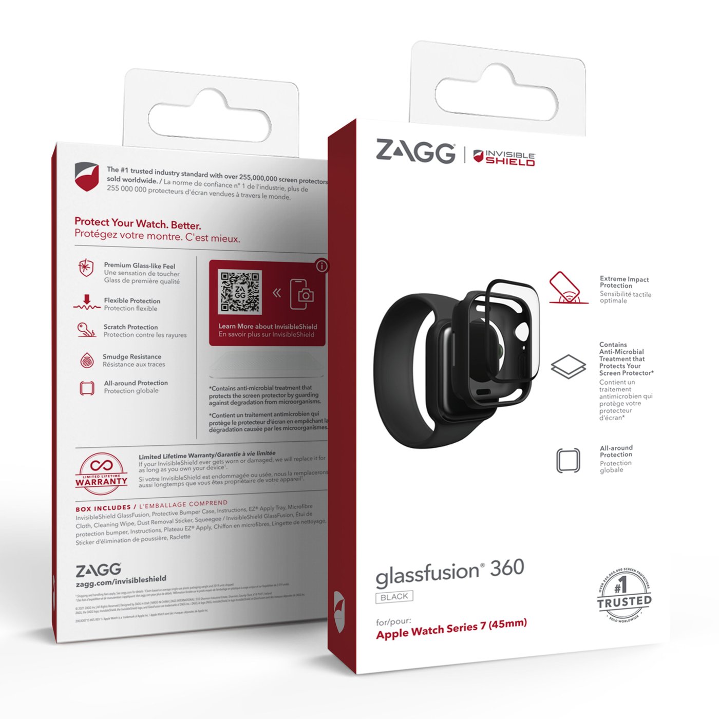 Invisible Shield Glass Fusion for Apple Watch 7, 45 mm