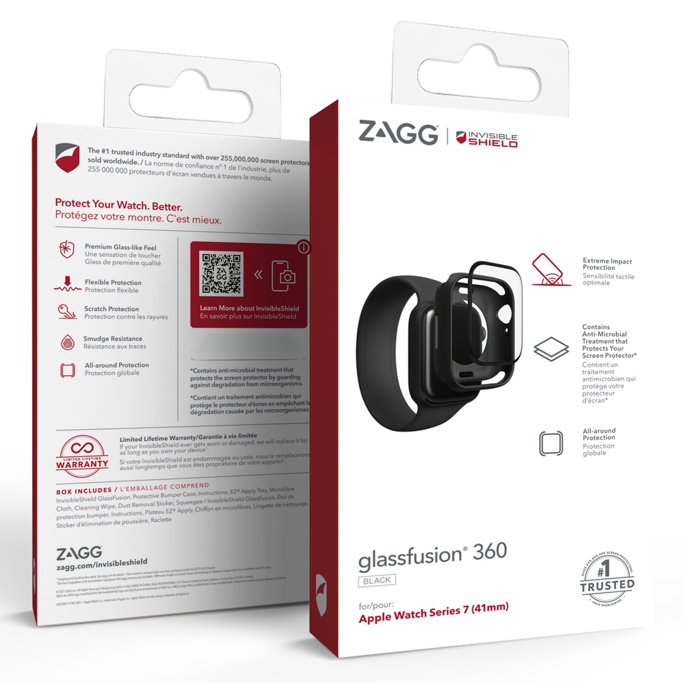 Invisible Shield Glass Fusion for Apple Watch 7, 41 mm