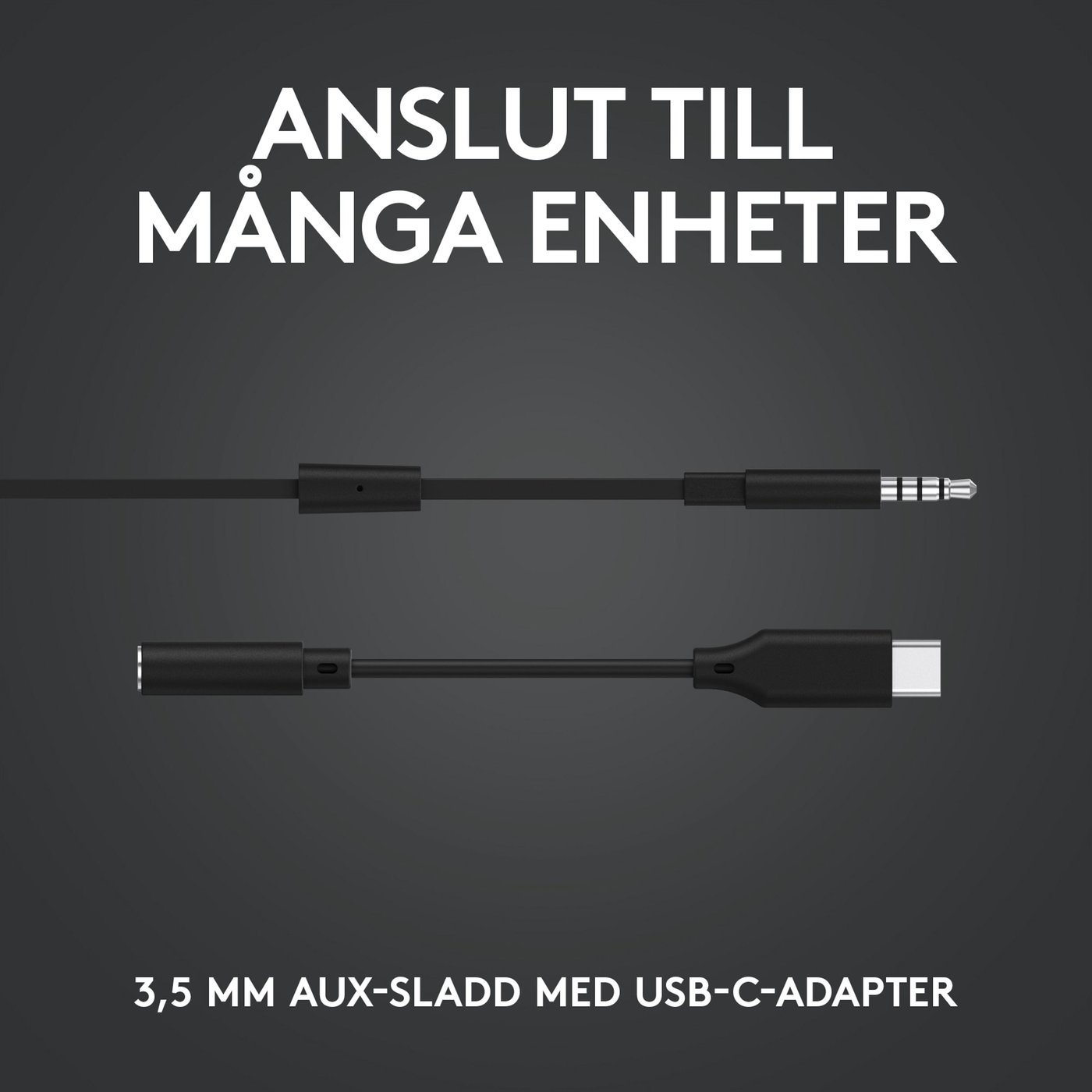 Logitech G 333 In-ear gaminghörlurar Svart